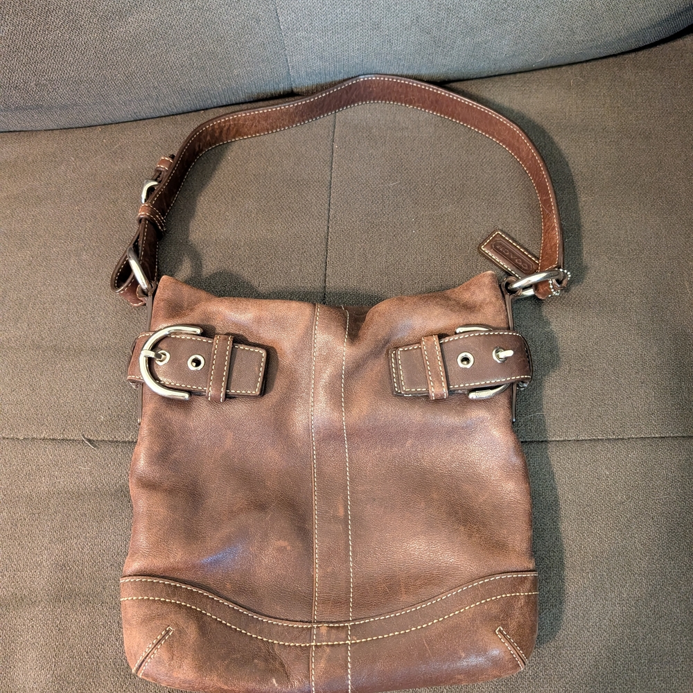 Coach Brown Leather Messenger Bag